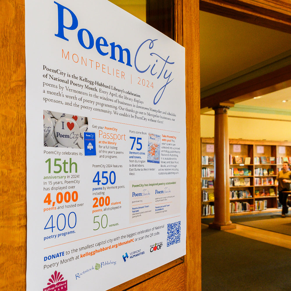 Poster with information about PoemCity