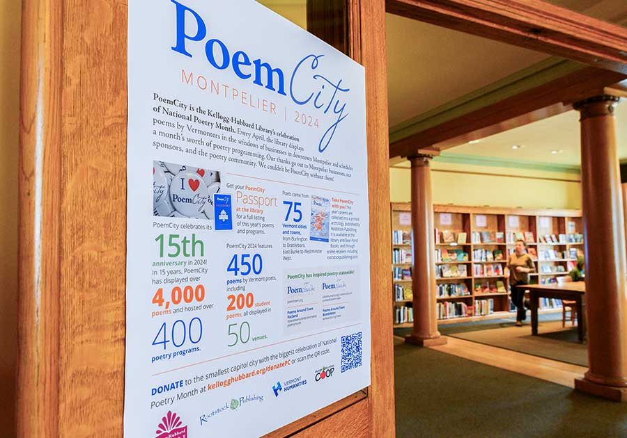 Banner with information and statistics about PoemCity