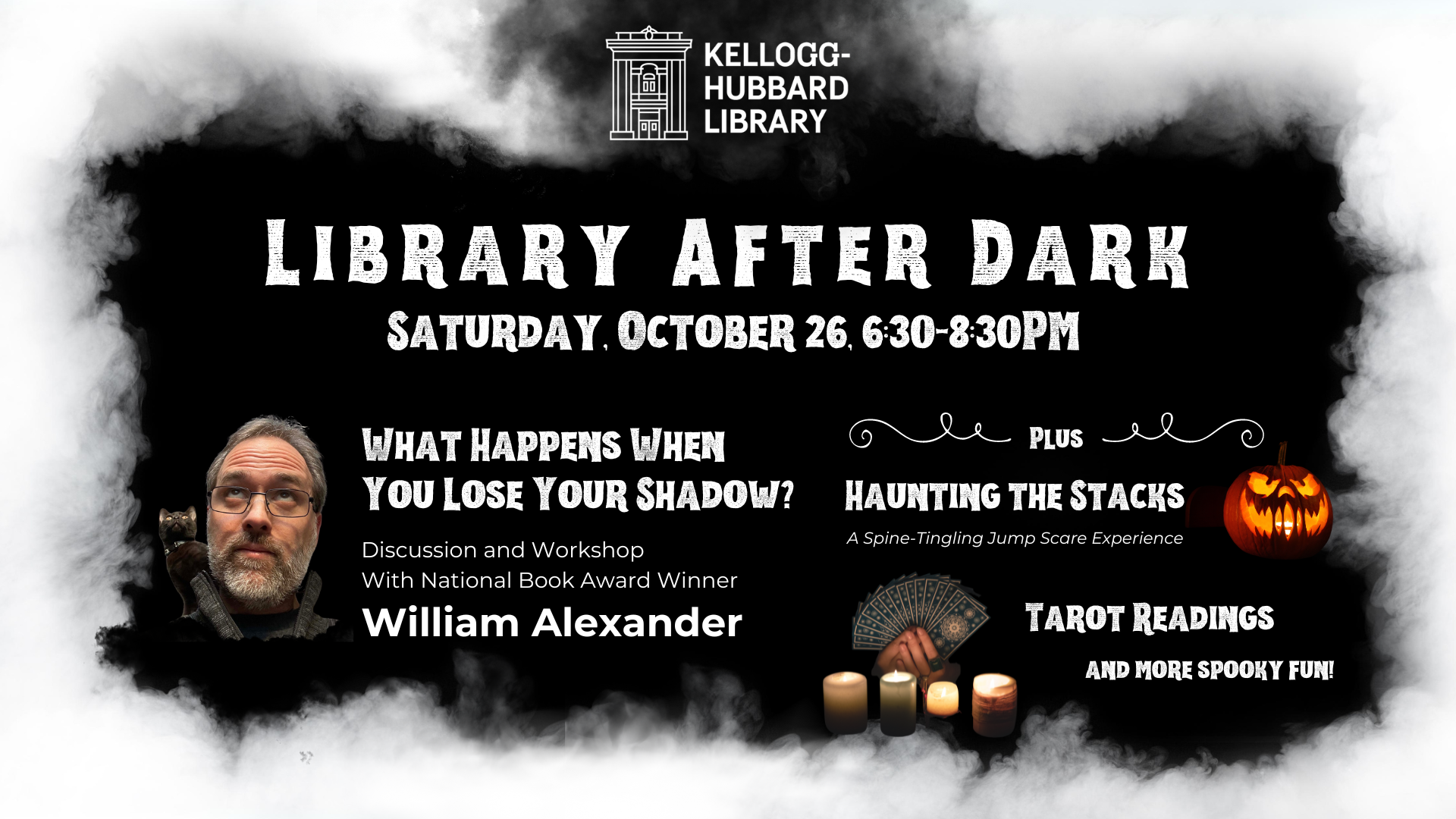 Library after dark banner