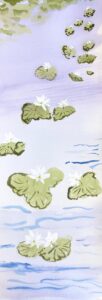 Water color painting of lily pads on water