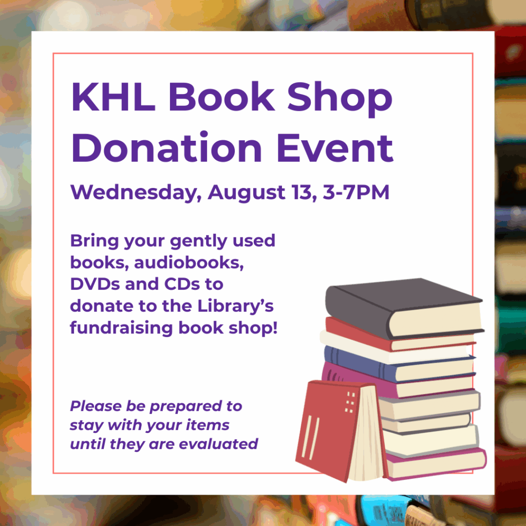 book shop donation event