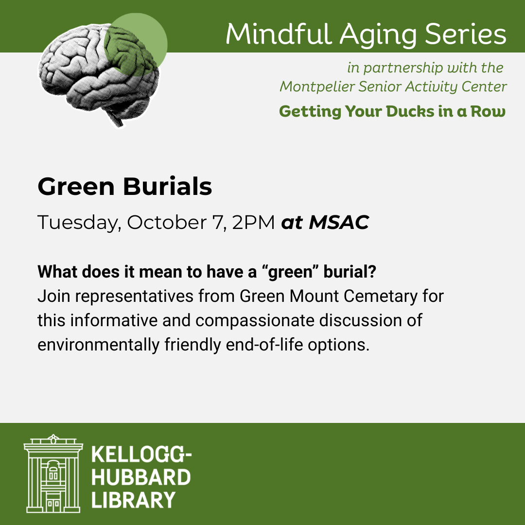 Mindful Aging: Green Burials (at MSAC)