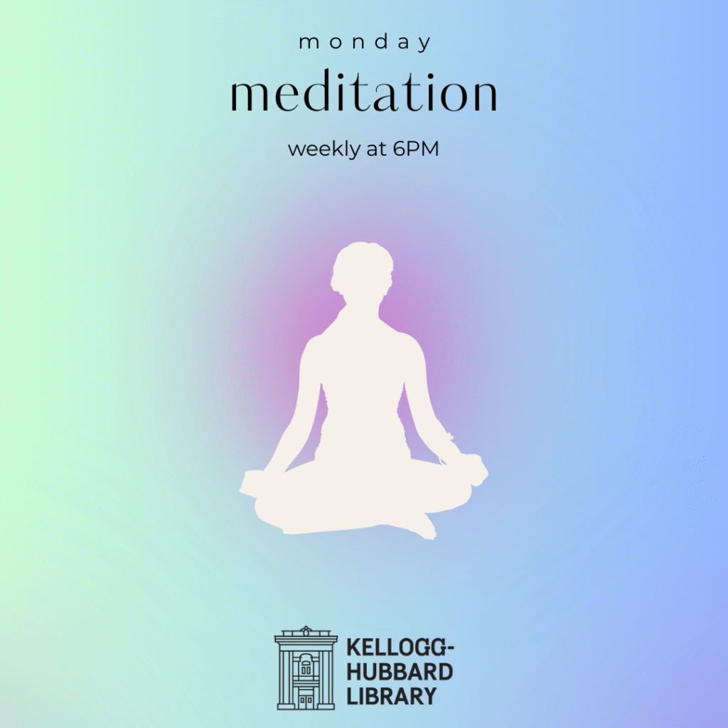 Monday meditation weekly at 6pm