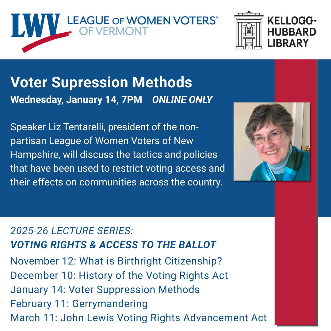 League of Women Voters: Voter Suppression Methods ONLINE