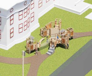 The Bridge Project, one of two initial design proposals for the playstructure.