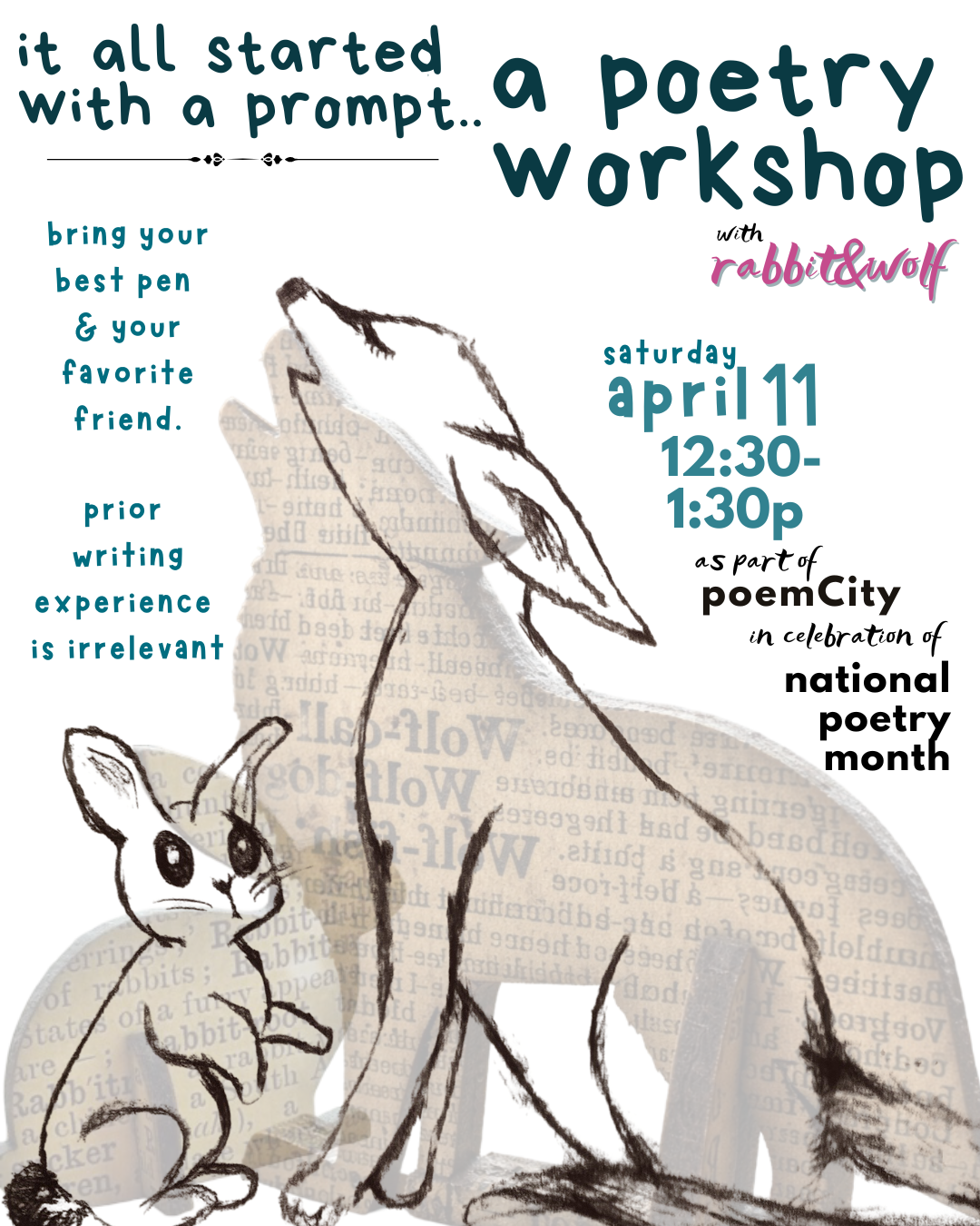 it all started with a prompt… a poetry workshop
