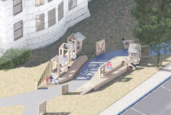 Rendering of the final design for the play structure
