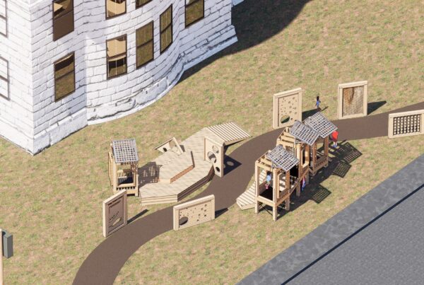 Rendering of the final design for the play structure
