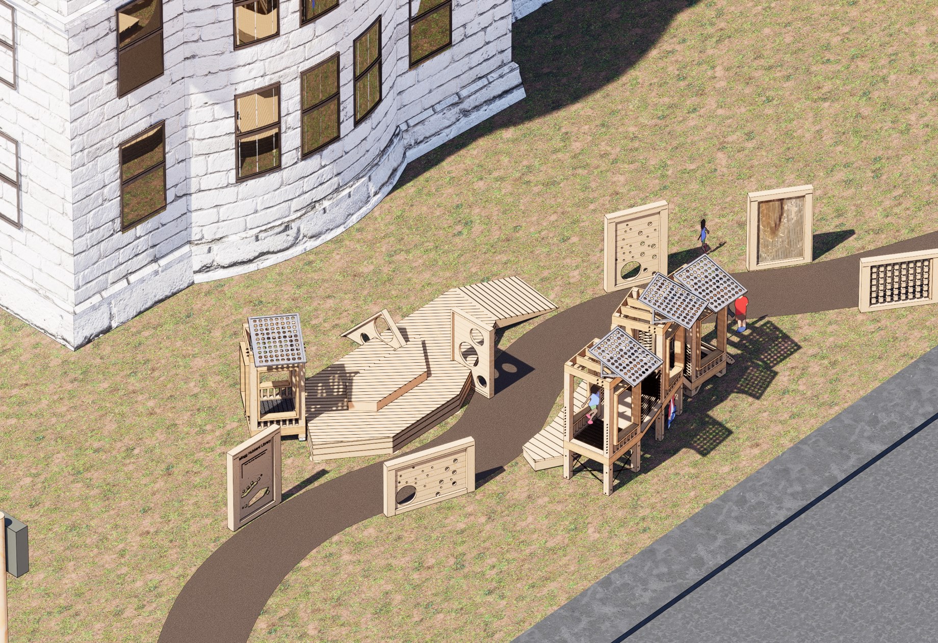 Rendering of the final design for the play structure