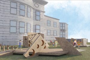 Over Under Through, one of two initial design proposals for the playstructure.