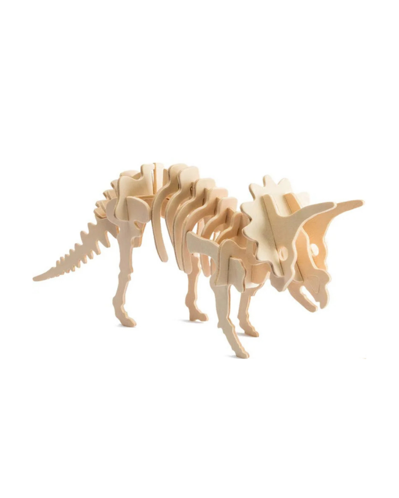 wooden dinosaur skeleton