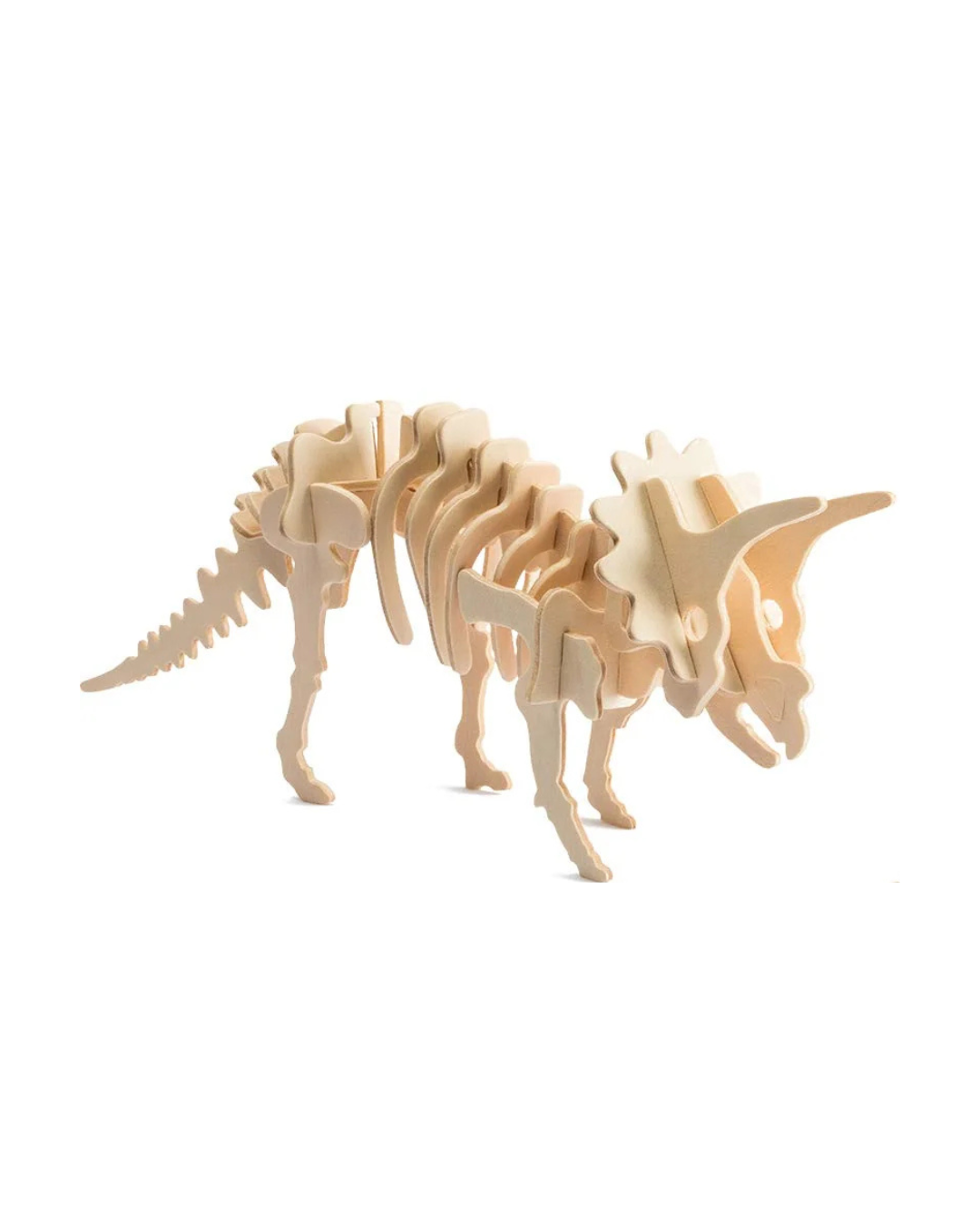 wooden dinosaur skeleton