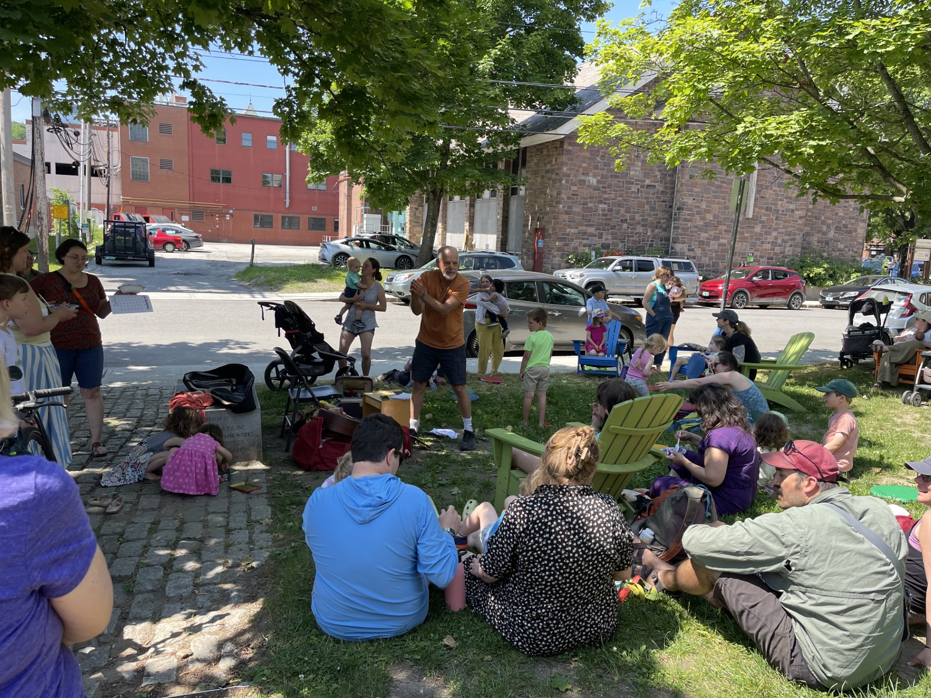 Mr paul storytime on the lawn