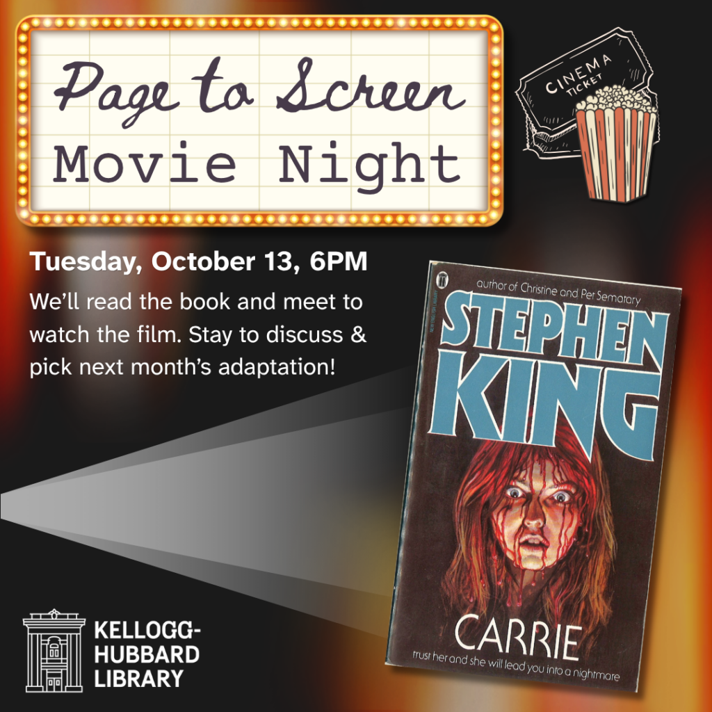 page to screen movie night carrie october 13