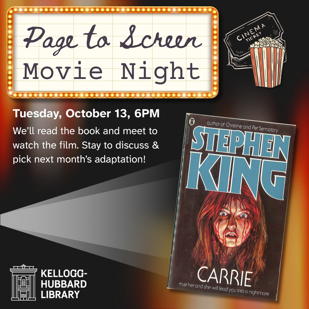 page to screen movie night carrie october 13