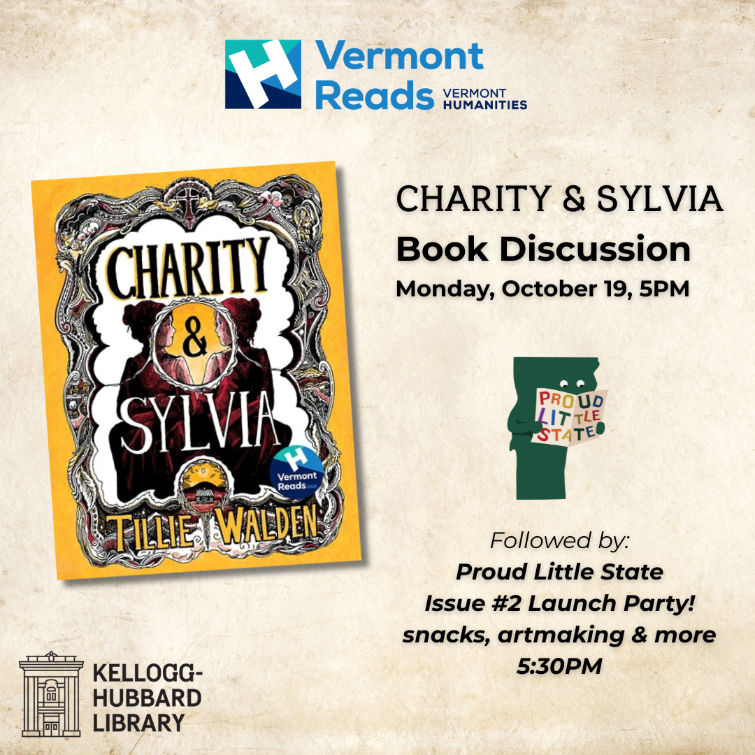 Charity and sylvia book discussion monday october 19